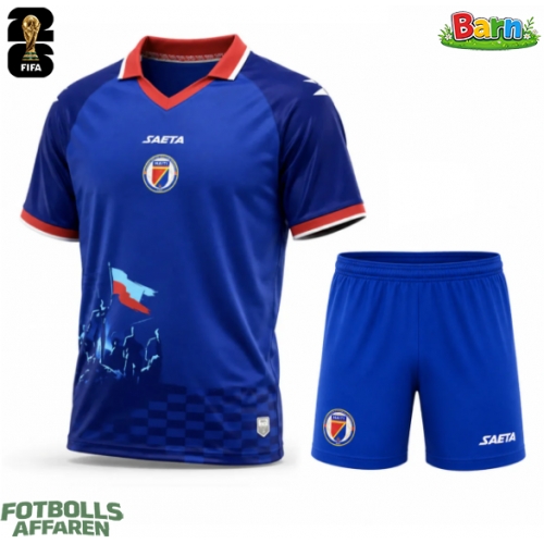 Haiti Hemmaställ Barn VM 2026 Kortärmad (+ Korta byxor)